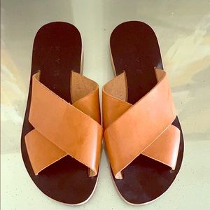 KYMA Handmade in Greece Tan Sandals